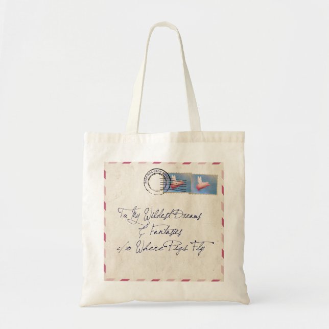 Flying Pig Mail Tote Bag (Front)