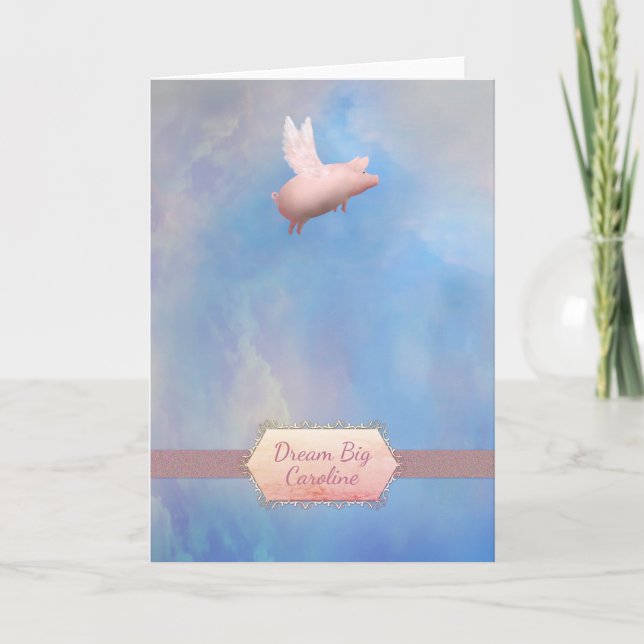 Flying Pig-Personalised Card (Front)