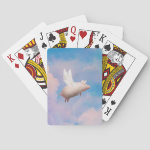 flying pig playing cards