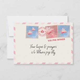 Flying Pig Postage Card