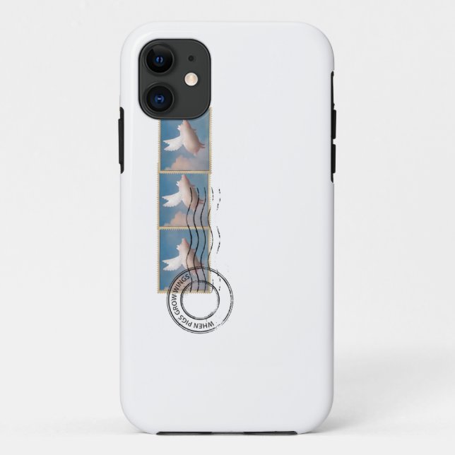 flying pig postage iphone case (Back)