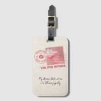 Flying Pig Postage Luggage Tag