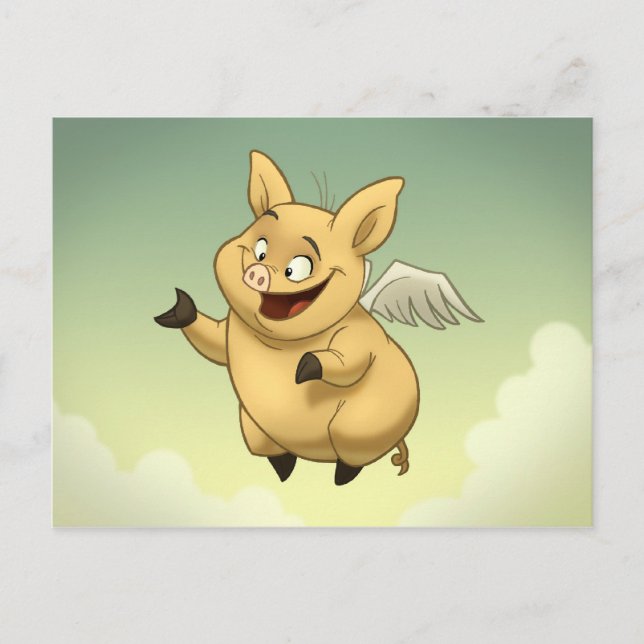Flying Pig Postcard (Front)