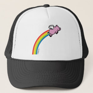 Flying Pig Rainbow Trucker Hat