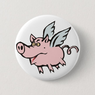 flying pig Sau flying 6 Cm Round Badge