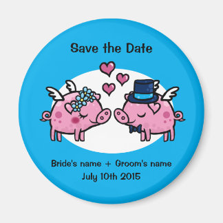 Flying Pig Save the Date Magnet