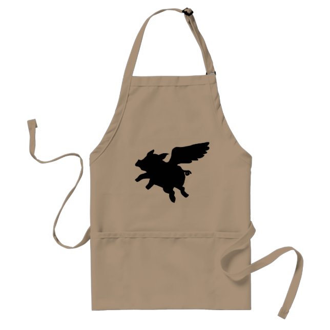 Flying Pig Silhouette Standard Apron (Front)
