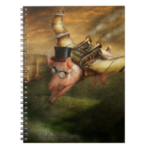 Flying Pig - Steampunk - The flying swine Notebook