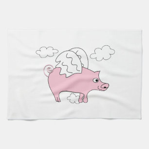 Flying Pig Tea Towel