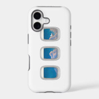 flying pig through aeroplane window iphone case