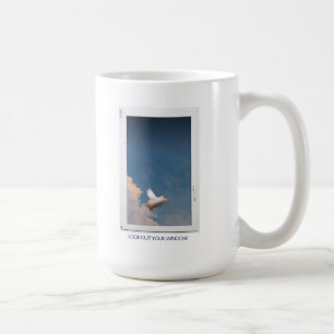 flying pig through window mug