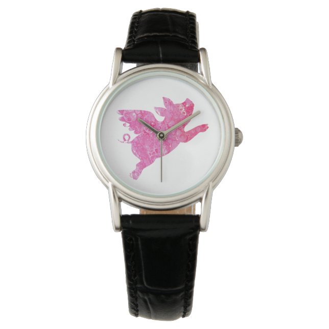 Flying Pig Watch, Flying Pig Jewellery, Pig Watch (Front)