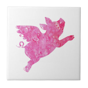 Flying Pig, When Pigs Fly, Pig Gifts, Pig Art, Tile