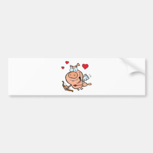 Flying Pig with Bow and Arrow Bumper Sticker