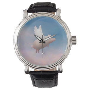 flying pig wrist watch