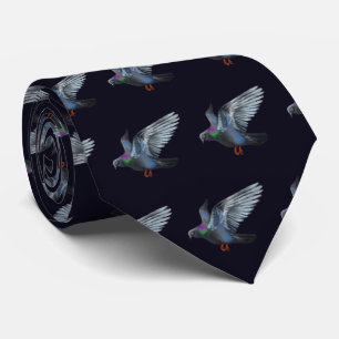 Flying Pigeon Artwork Tie