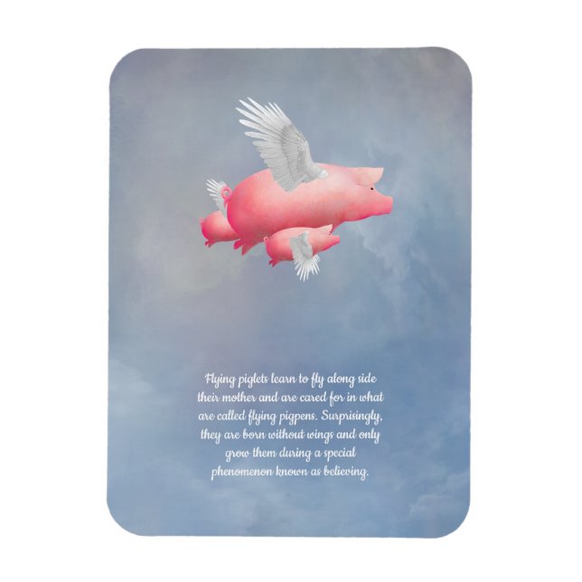 Flying Piglets Magnet (Vertical)