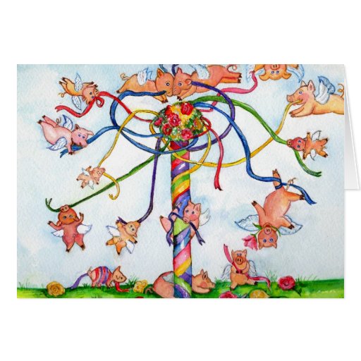 Image of Flying Pigs Around the Maypole