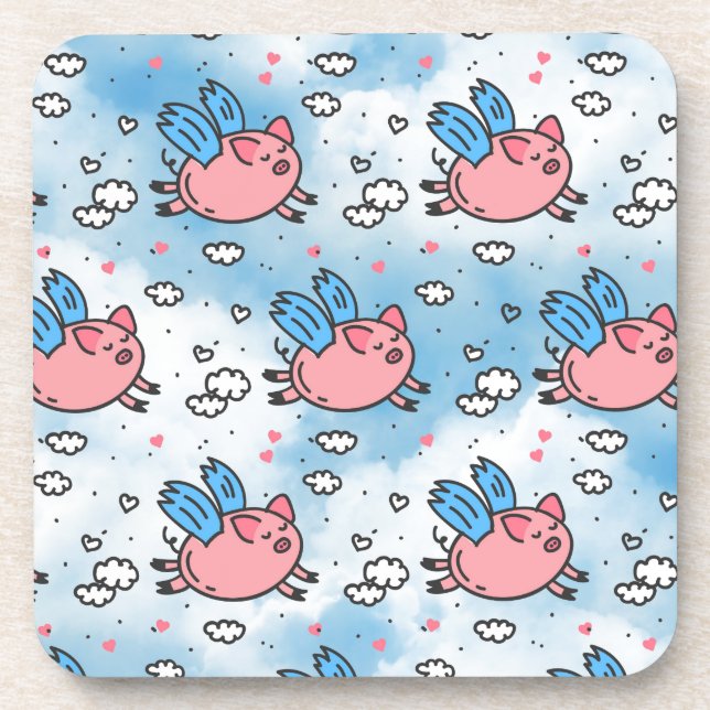 flying pigs coaster (Front)