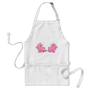 Flying pigs in love! standard apron