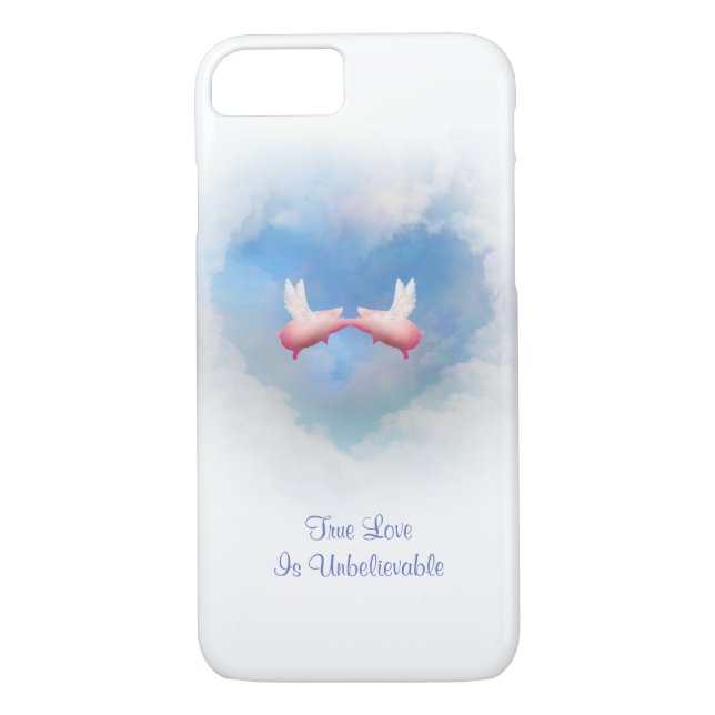 Flying Pigs Kiss-Unbelievable Love Case-Mate iPhone Case (Back)