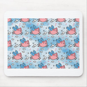 flying pigs mouse mat