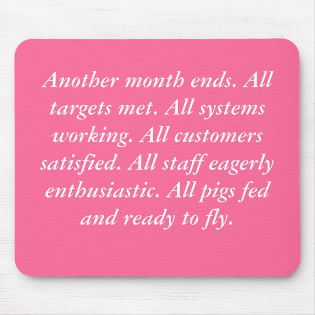 Flying Pigs mousemat (Front)