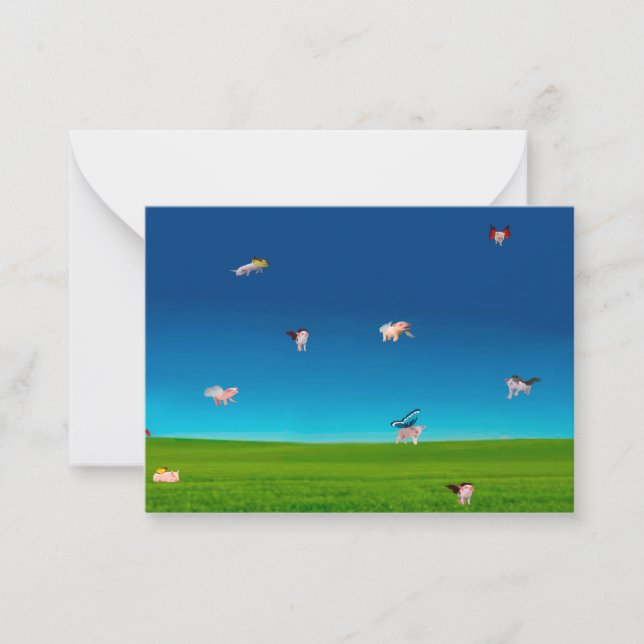 Flying Pigs Notecard (Front)