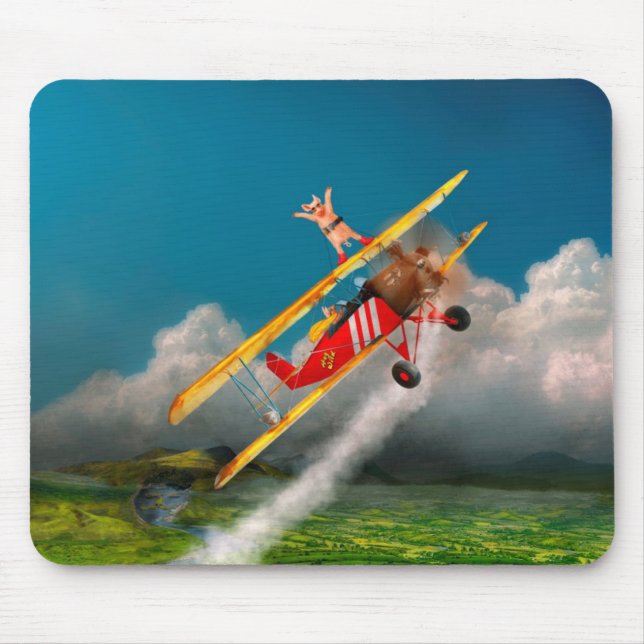 Flying Pigs - Plane - Hog Wild Mouse Mat (Front)