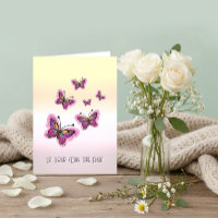 Flying pink butterflies Birthday
