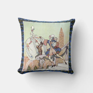 Flying princess and shocked prince Kay Nielsen Cushion