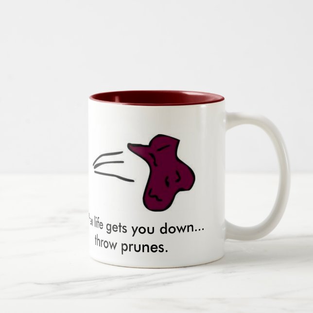 Flying Prune Two-Tone Coffee Mug (Right)