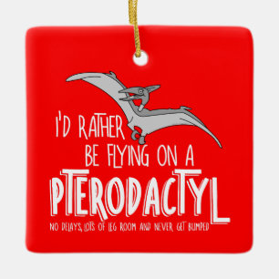 Flying Pterodactyl Dinosaur Airline Ceramic Orname Ceramic Ornament