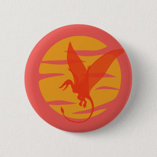 Flying Pterosaur 6 Cm Round Badge