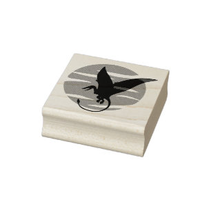 Flying Pterosaur Rubber Stamp