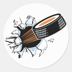 Flying Puck Classic Round Sticker