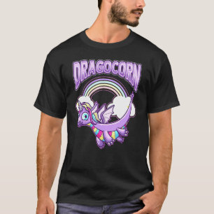 Flying Purple And Rainbow Dragon Unicorn Fantasy C T-Shirt