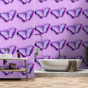 Flying Purple Butterflies Wallpaper