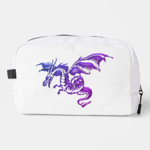 Flying Purple Dragon Against White Dopp Kit