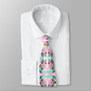 Flying Purple Pink Butterflies Neck Tie