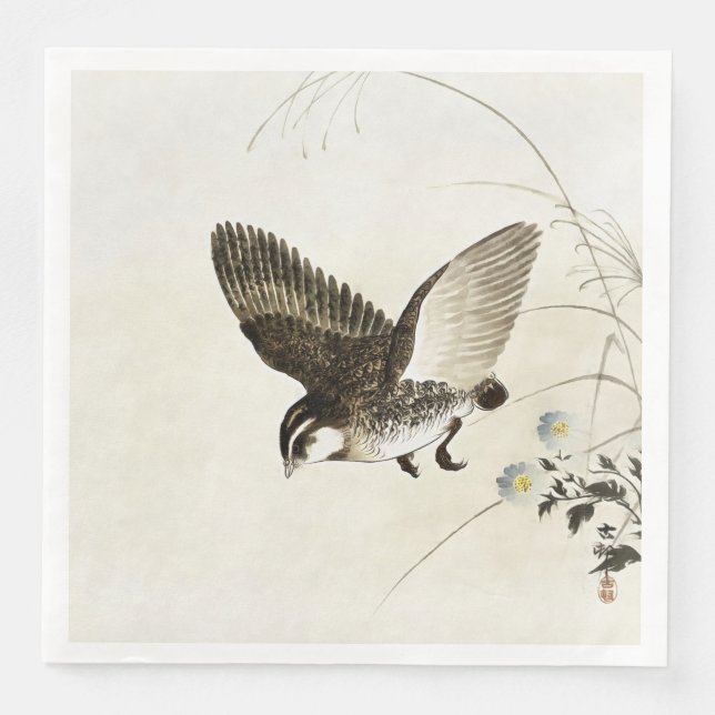 Flying quail Paper Napkin (Front)