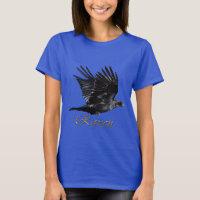 Flying Raven Corvid Bird-lover T-Shirt