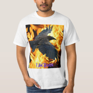 Flying Raven & Flames Raven-lover's T-Shirt