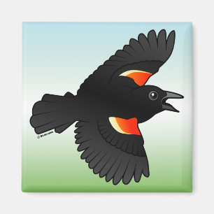 Flying Red-winged Blackbird Magnet