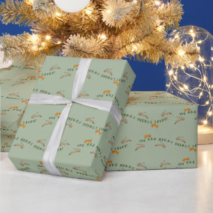 FLYING REINDEER CHRISTMAS WRAPPING PAPER