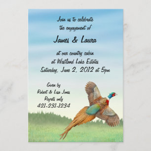 Flying Ringneck Pheasant Invitation