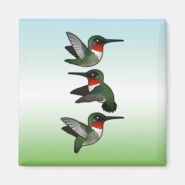 Flying Ruby-throated Hummingbird Magnet (Front)
