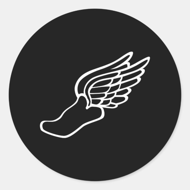 Flying Running Shoe Classic Round Sticker (Front)