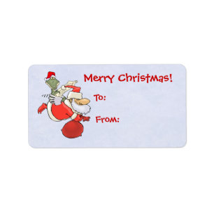 Flying Santa with Gator Label