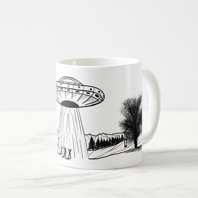 Flying Saucer Aliens and Ufos  Coffee Mug (Front Right)